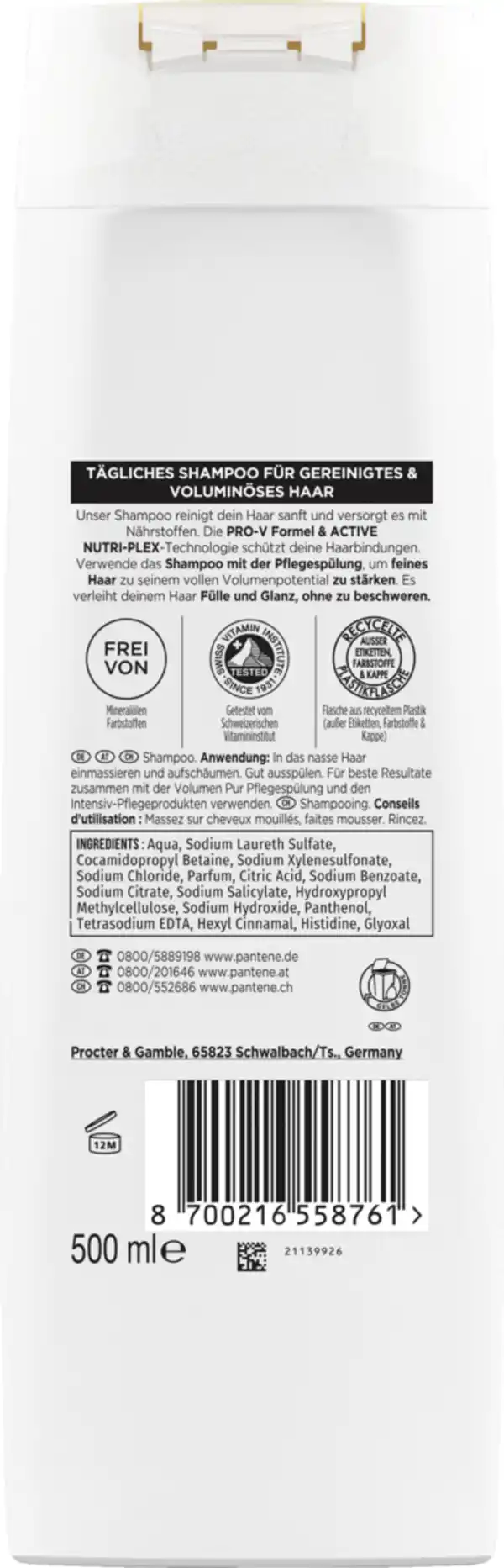 Bild 2 von Pantene Pro-V Haarshampoo Volumen Pur, 500 ml