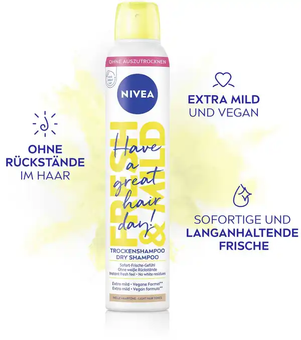 Bild 4 von NIVEA Fresh & Mild Trockenshampoo helle Haartöne, 200 ml