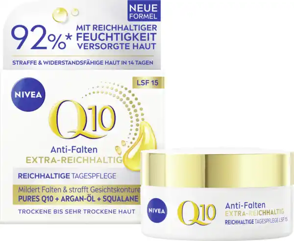 Bild 3 von NIVEA Q10 Anti-Falten Extra-Reichhaltige Tagespflege Trockene Haut LSF 15, 50 ml