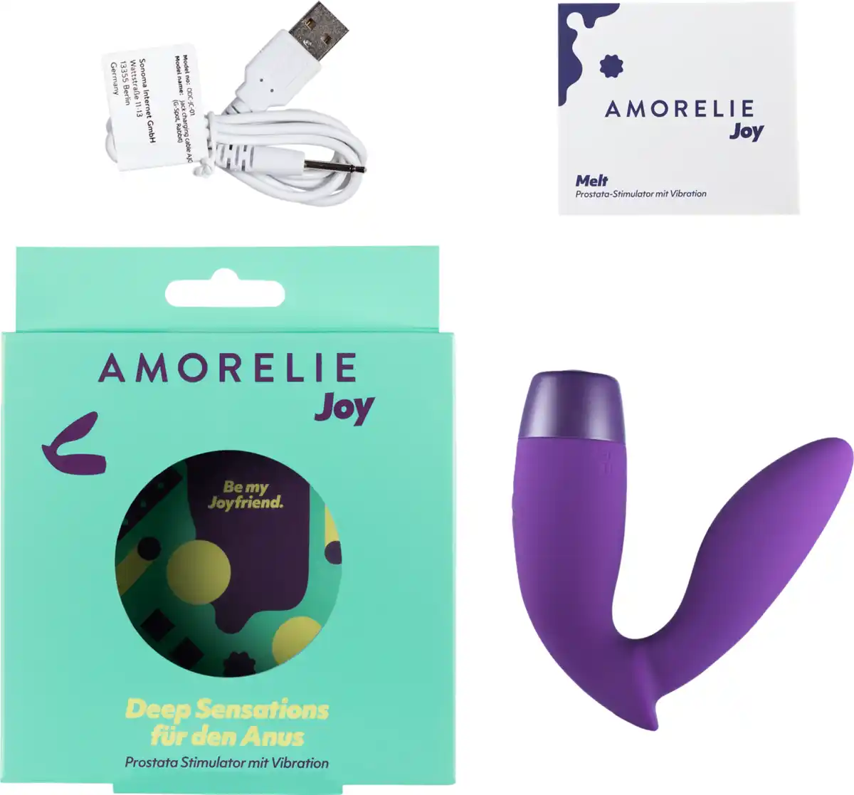 Bild 3 von AMORELIE Joy Prostata Stimulator mit Vibration Melt lila