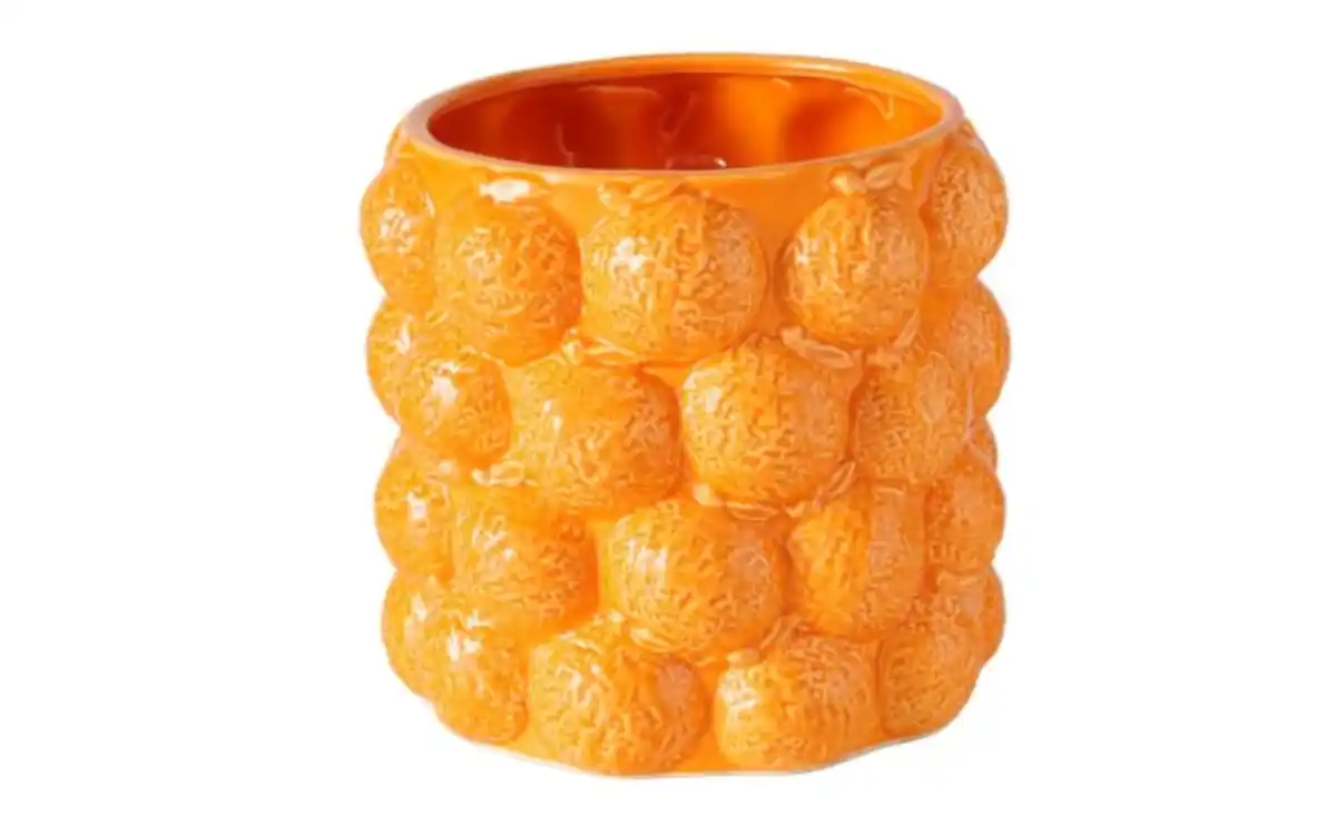 Bild 3 von Übertopf Orange, orange/grün, 15 cm