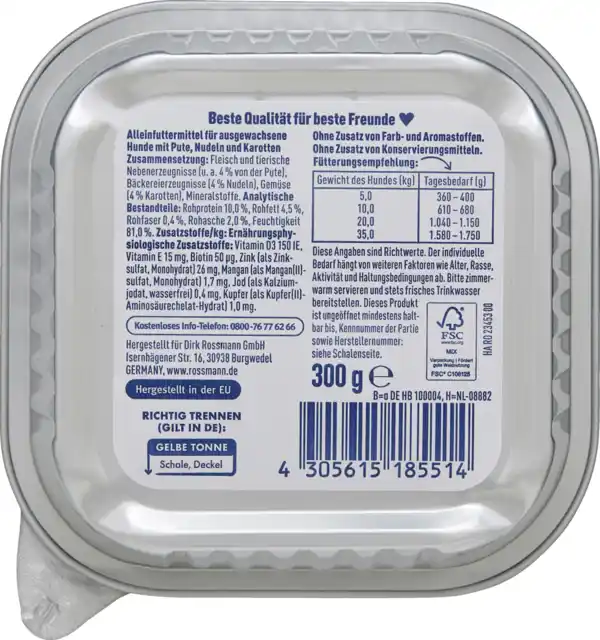 Bild 2 von Winston Schlemmer-Menü mit Pute, Nudeln & Karotten, 300 g