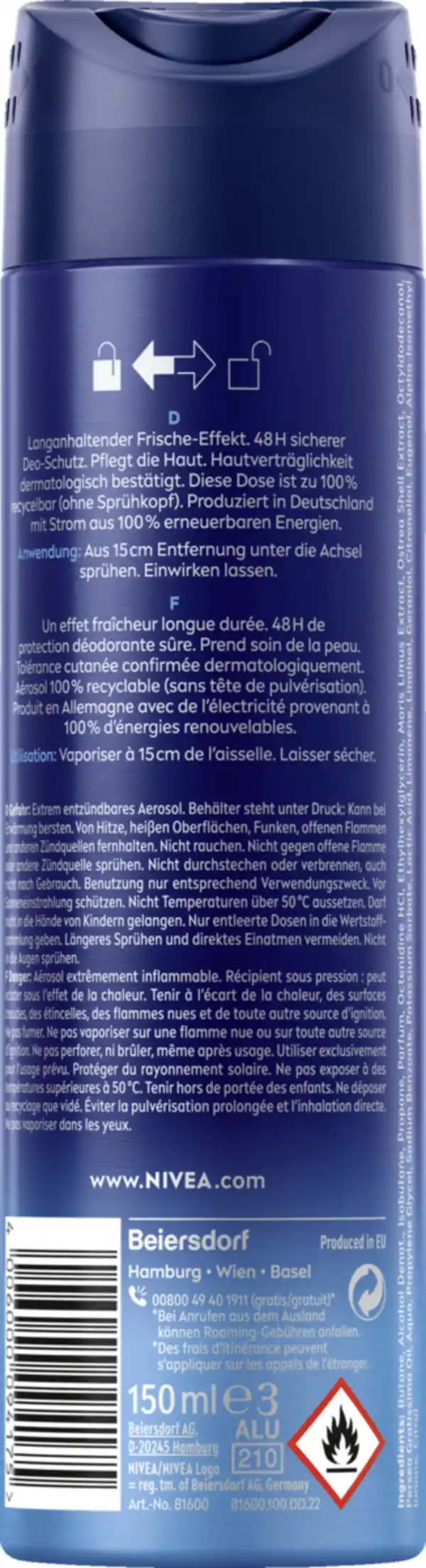 Bild 2 von NIVEA MEN Fresh Active Deodorant Spray, 150 ml