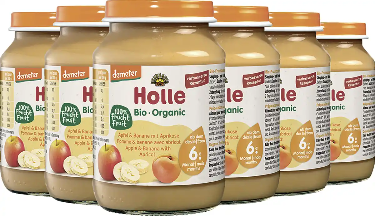 Bild 2 von Holle Apfel & Banane mit Aprikose ab dem 6. Monat, 190 g