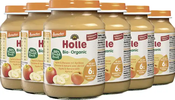 Bild 2 von Holle Apfel & Banane mit Aprikose ab dem 6. Monat, 190 g