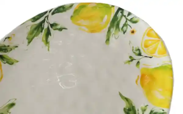 Bild 3 von Servierplatte Lemony, gelb/weiß/grün, 31 cm