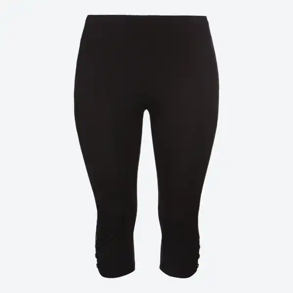 Bild 2 von Damen-Caprileggings mit Knöpfen, große Größen