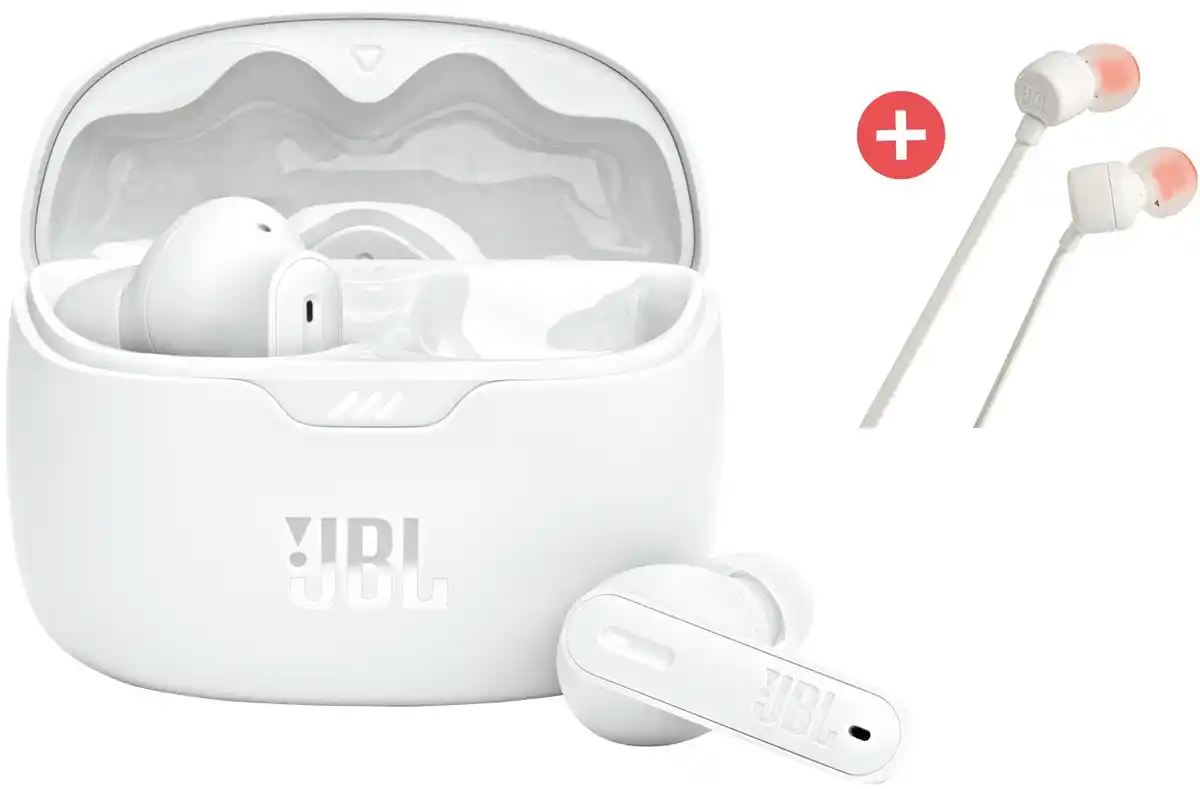 Bild 1 von Tune Beam True Wireless Kopfhörer (ws) + Dein Geschenk: JBL T110 In-Ear-Kopfhörer (ws)