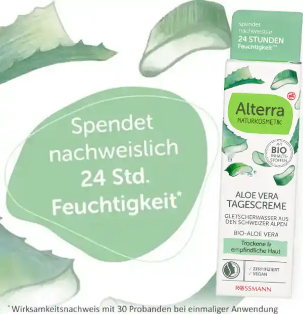 Bild 2 von Alterra NATURKOSMETIK Tagescreme Bio-Aloe Vera & Gletscherwasser, 50 ml