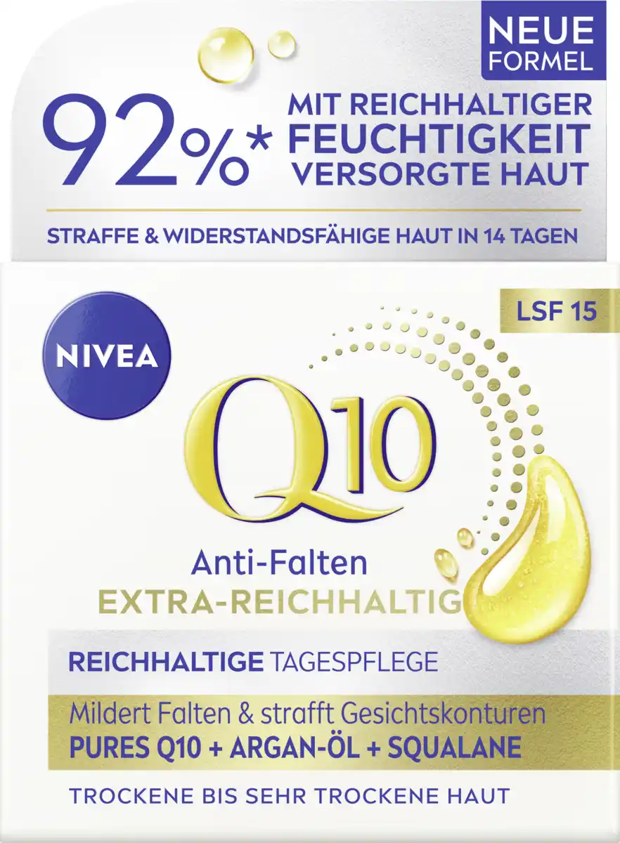 Bild 1 von NIVEA Q10 Anti-Falten Extra-Reichhaltige Tagespflege Trockene Haut LSF 15, 50 ml