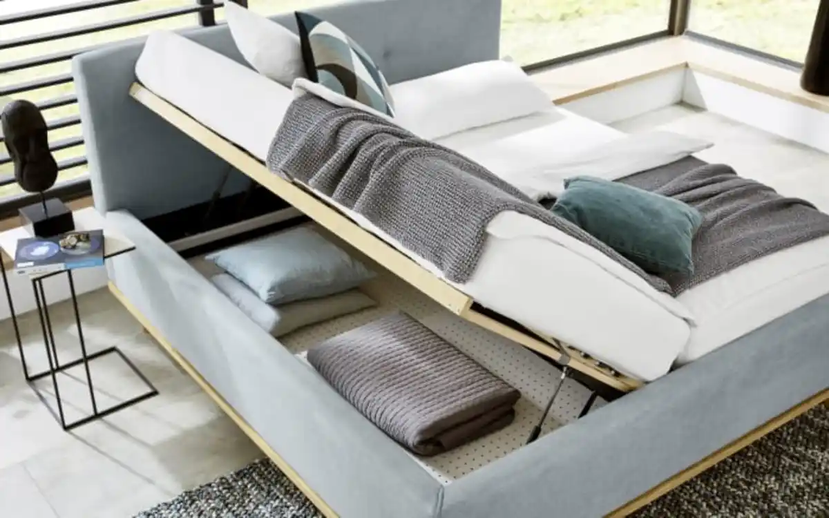 Bild 3 von Duo Collection - Polsterbett Delphi, eisblau, inkl. Bettkästen