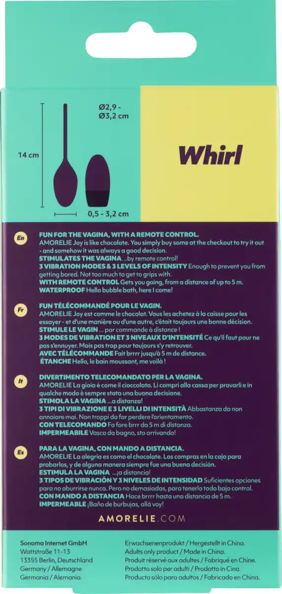 Bild 4 von AMORELIE Joy Vibro-Ei Whirl rot