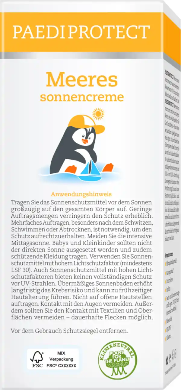 Bild 2 von PAEDIPROTECT Meeressonnencreme LSF 50+, 75 ml