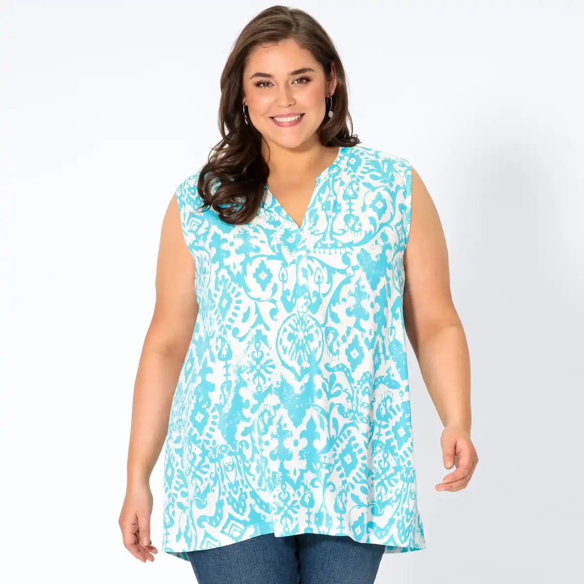 Bild 1 von Damen-Bluse mit modischem Druck, große Größen