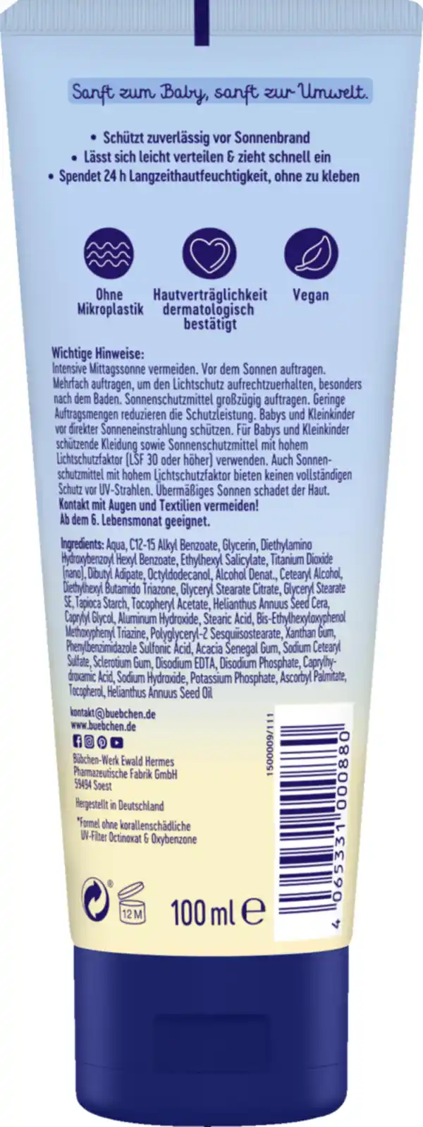 Bild 2 von Bübchen Sonnenlotion Sensitiv LSF 50+, 100 ml