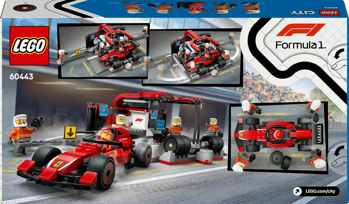 Bild 3 von LEGO CITY 60443 F1® Boxenstopp mit Boxencrew und Ferrari Flitzer
