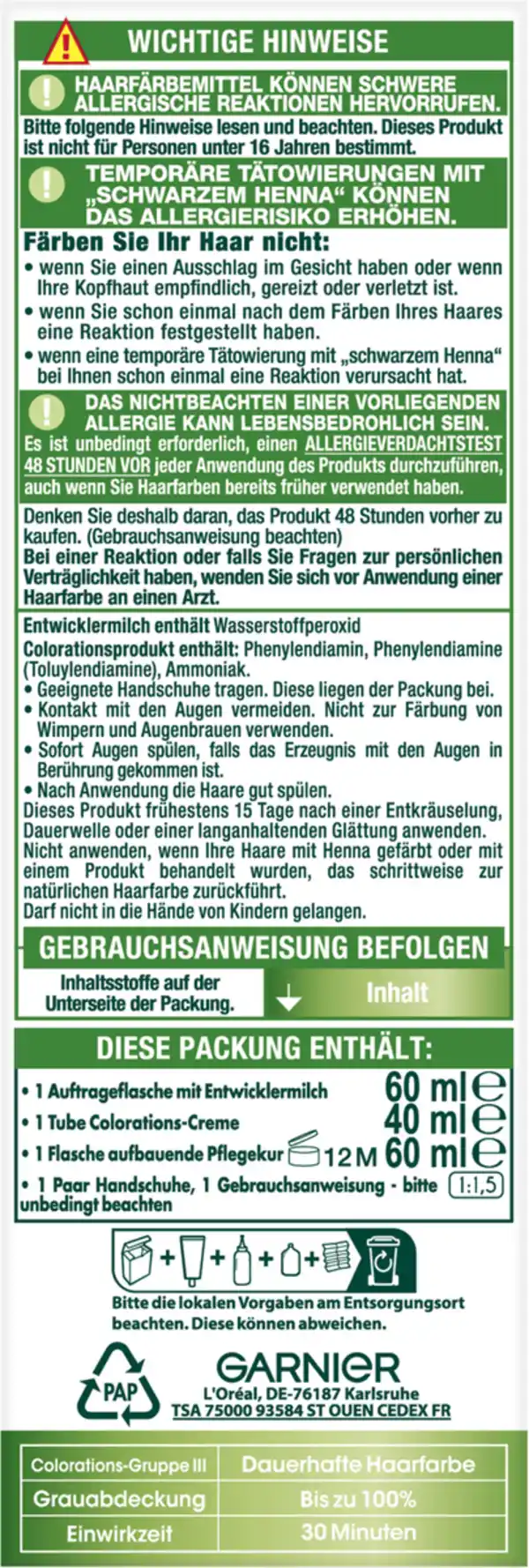 Bild 4 von Garnier Nutrisse Ultra Crème Coloration Dauerhafte Pflege-Haarfarbe 3 Espresso Dunkelbraun