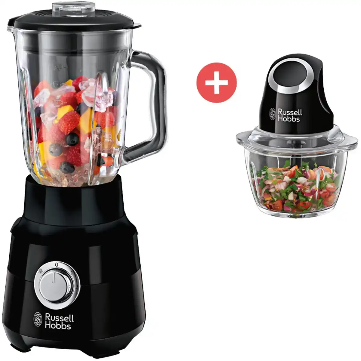 Bild 1 von Matte Black Standmixer + Dein Geschenk: Russell Hobbs Mini-Zerkleinerer