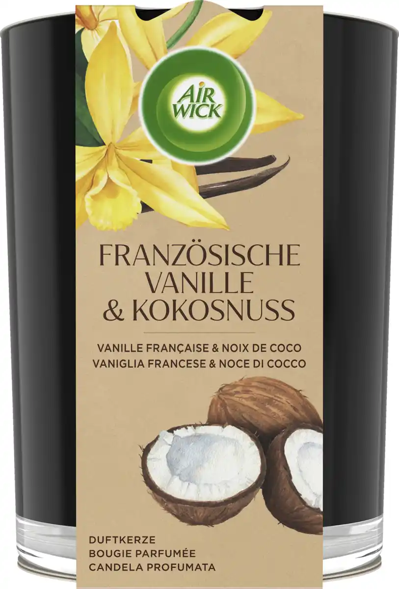 Bild 1 von Air Wick Duftkerze Französische Vanille + Kokosnuss, 220 g