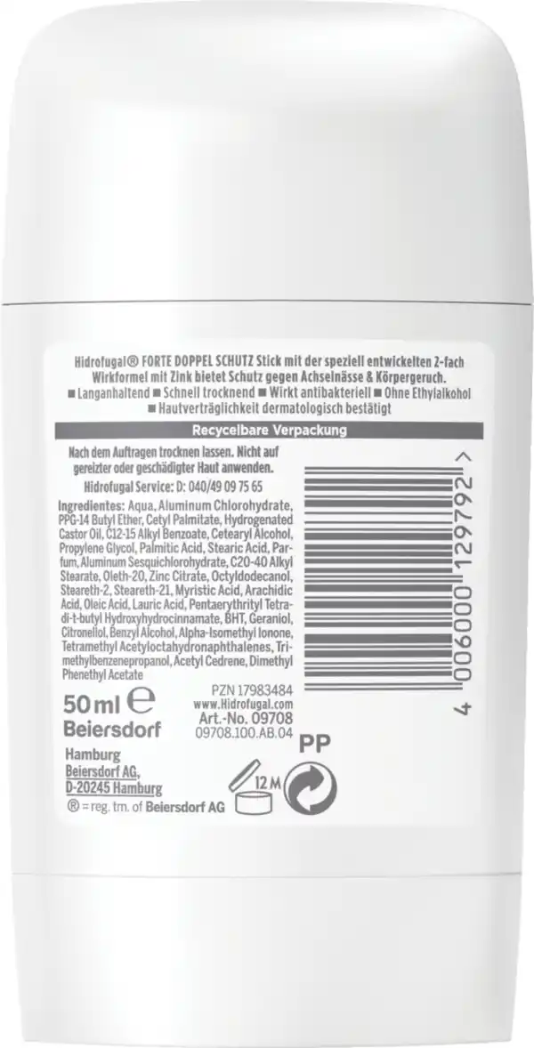 Bild 2 von Hidrofugal FORTE Doppel Schutz Anti-Transpirant Stick, 50 ml