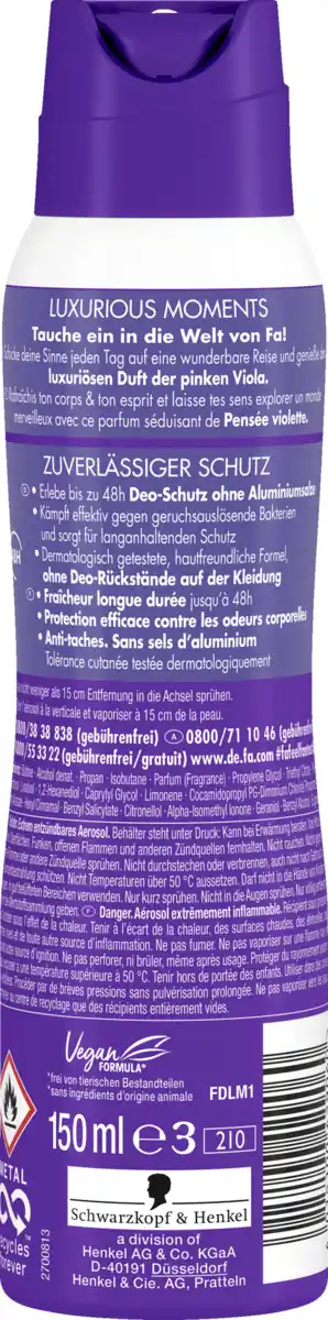 Bild 2 von Fa Deospray Luxurious Moments, 150 ml