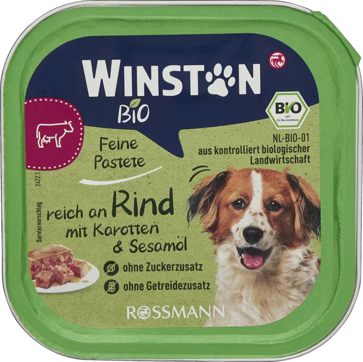 Bild 1 von Winston Bio Rind mit Karotte & Sesamöl, 150 g