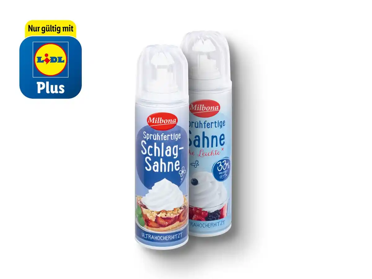 Bild 1 von Milbona Sprühfertige Sahne