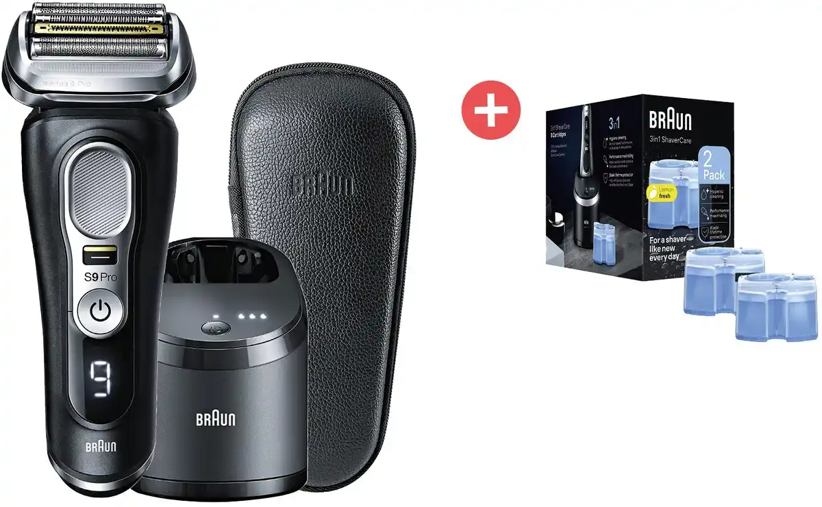 Bild 1 von 9460cc System wet&dry Series 9 Rasierer + Dein Geschenk: Braun Nachfüllkartuschen (2er-Pack)