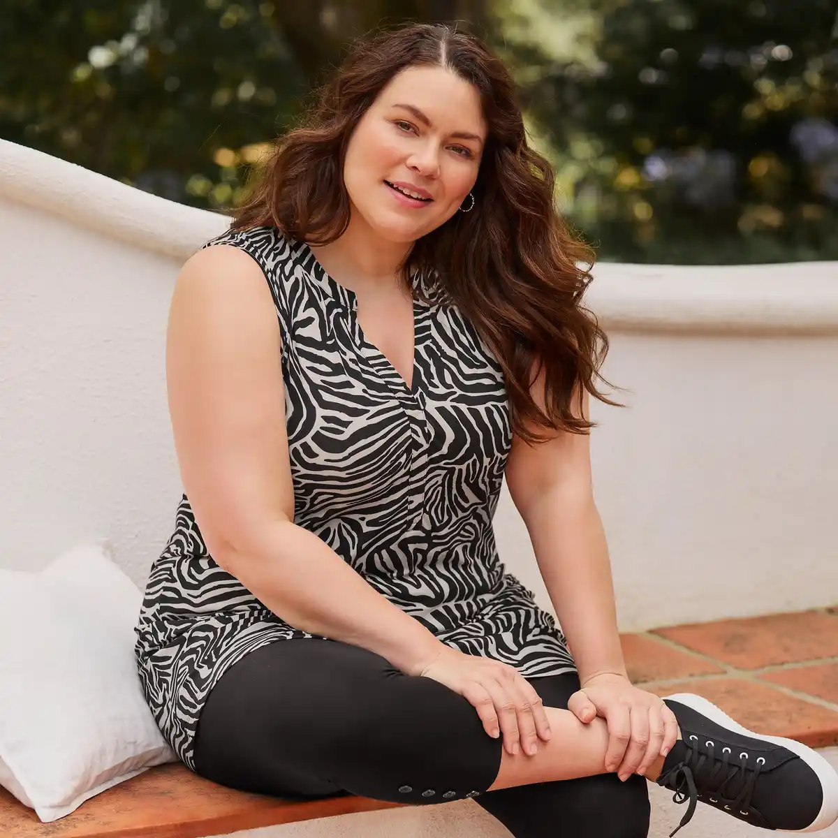 Bild 1 von Damen-Top mit modischem Druck, große Größen