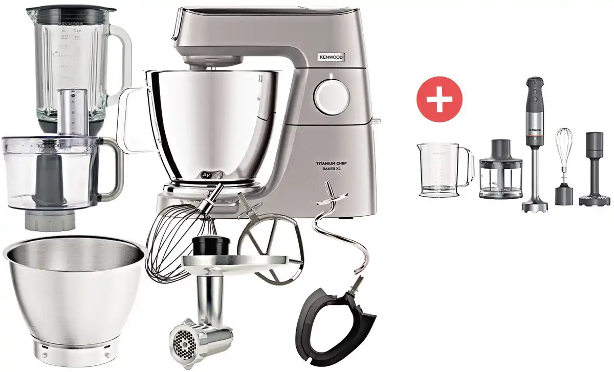 Bild 1 von KVL85.594SI Küchenmaschine + Dein Geschenk: Kenwood HBM 60.307 GY Edelstahl-Stabmixer
