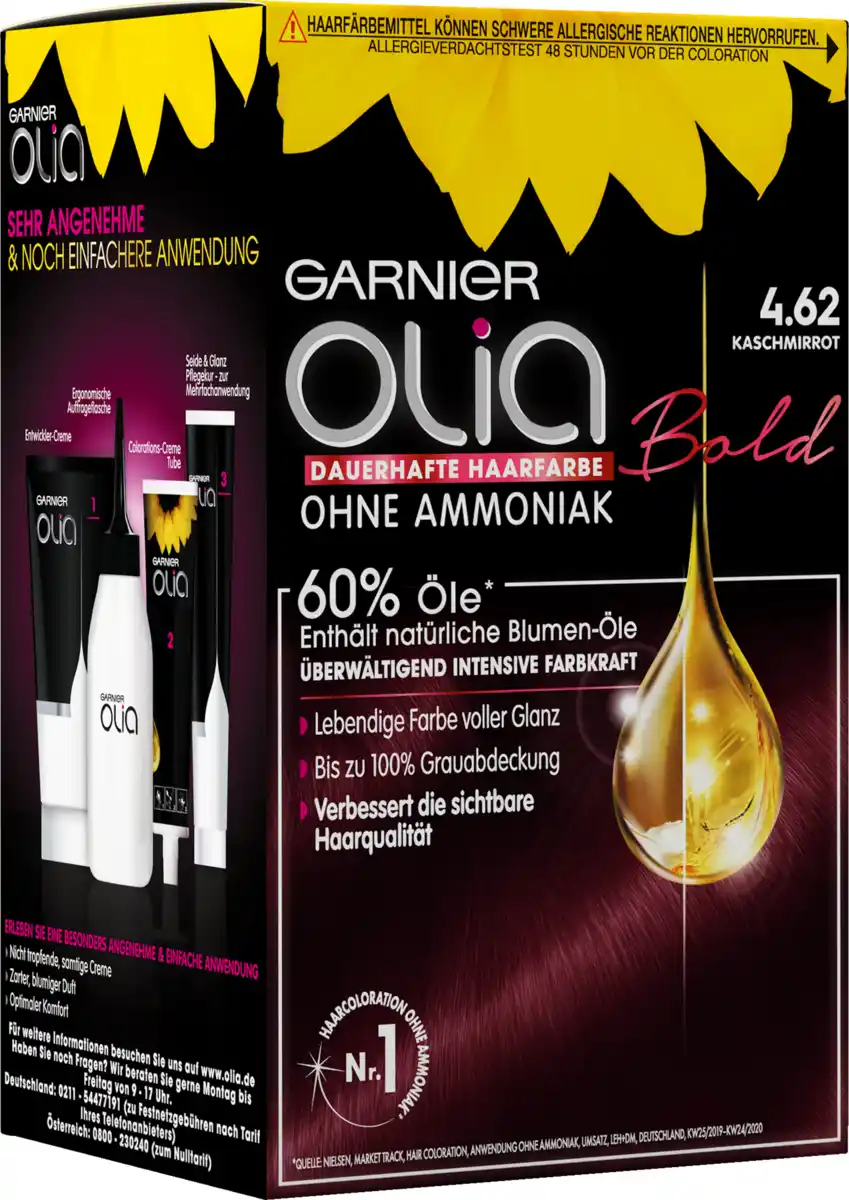 Bild 2 von Garnier Olia Dauerhafte Haarfarbe Coloration 4.62 Kaschmirrot