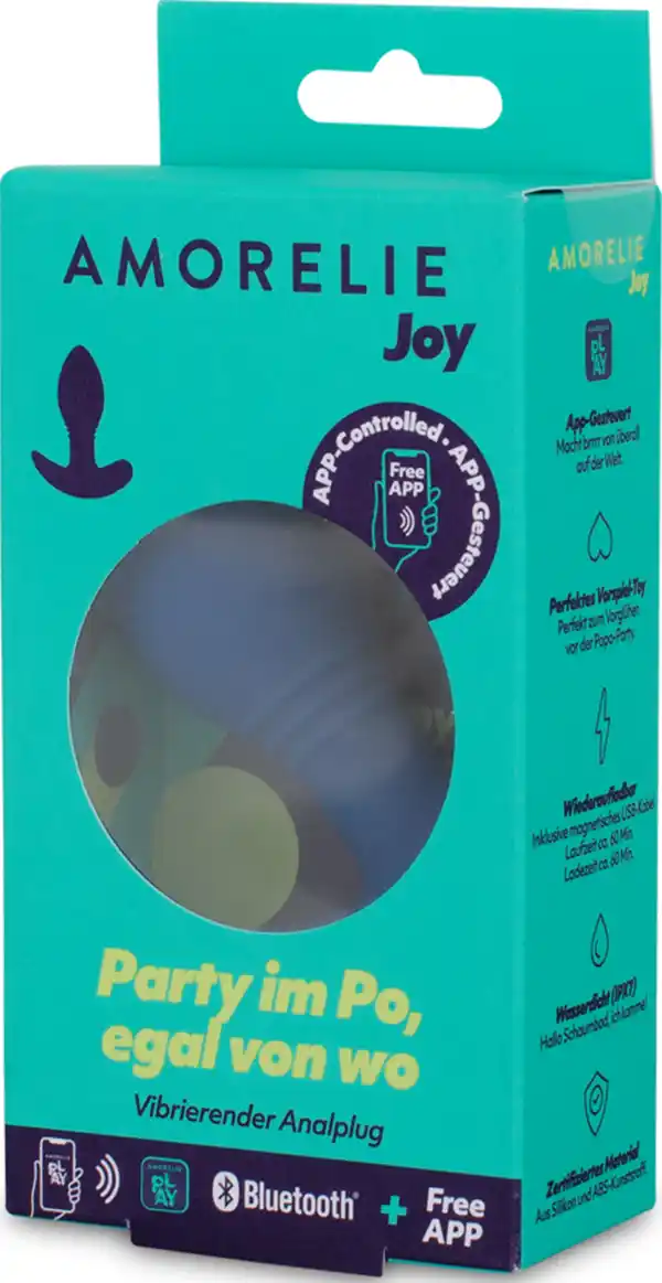 Bild 1 von AMORELIE Joy Vibrierender Analplug Move blau