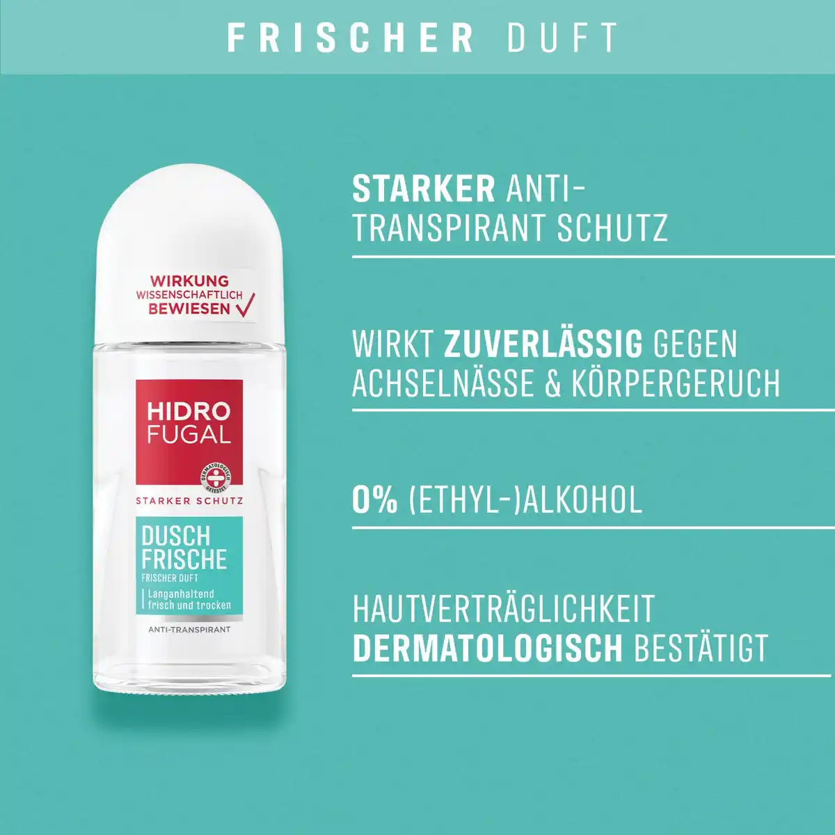 Bild 2 von Hidrofugal Dusch Frische Anti-Transpirant Roll On, 50 ml