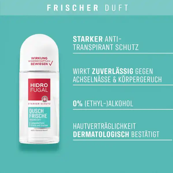 Bild 2 von Hidrofugal Dusch Frische Anti-Transpirant Roll On, 50 ml