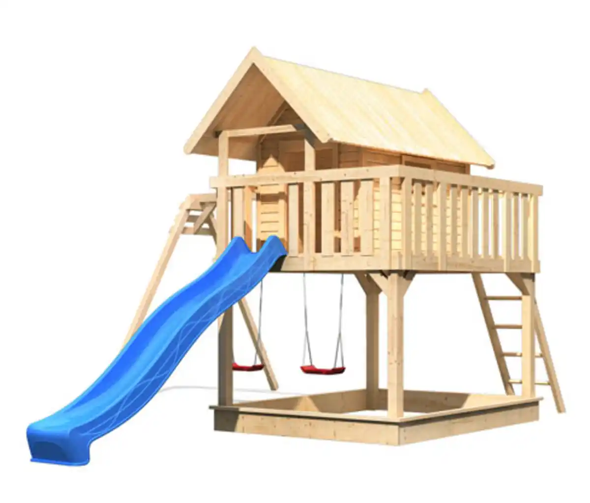 Bild 1 von Karibu Stelzenhaus »Fidel« mit Doppelschaukel und Rutsche