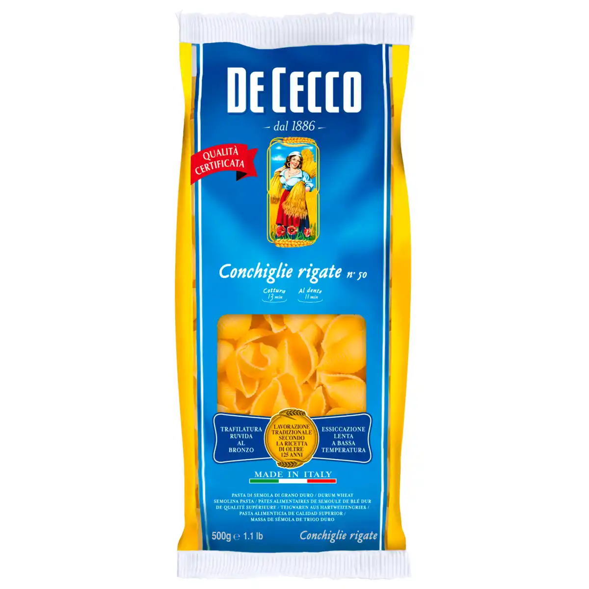 Bild 1 von De Cecco Conchiglie Rigate Nr.50 500g
