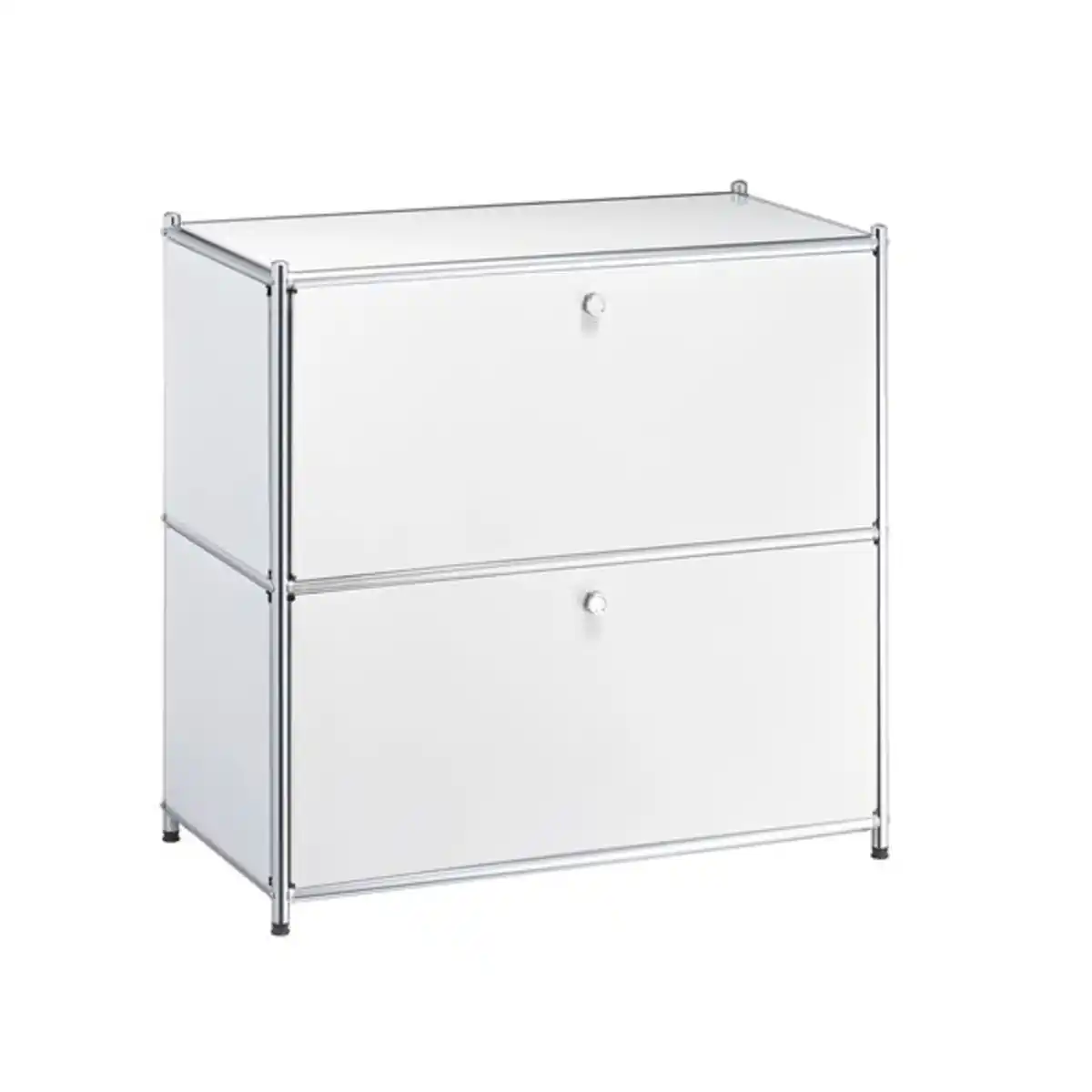 Bild 1 von Metall Regal mit zwei Klappfächern, weiß