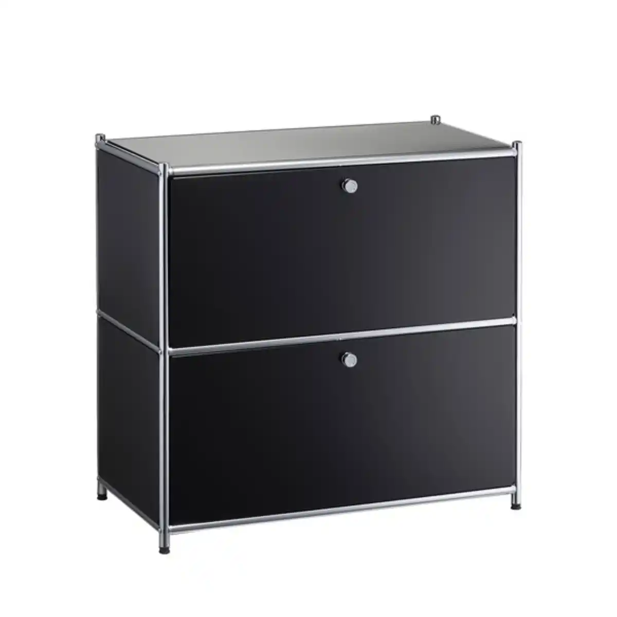 Bild 1 von Metall Regal mit zwei Klappfächern, schwarz