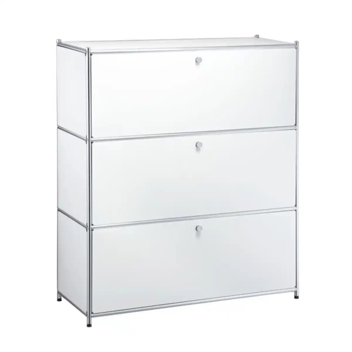 Bild 1 von Metall-Regal mit 3 Klappfächern, weiß