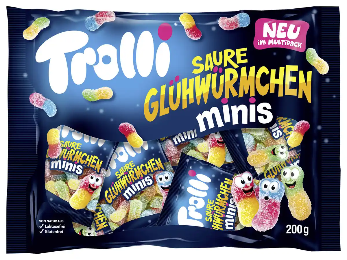 Bild 1 von Trolli Saure Glühwürmchen minis 200G