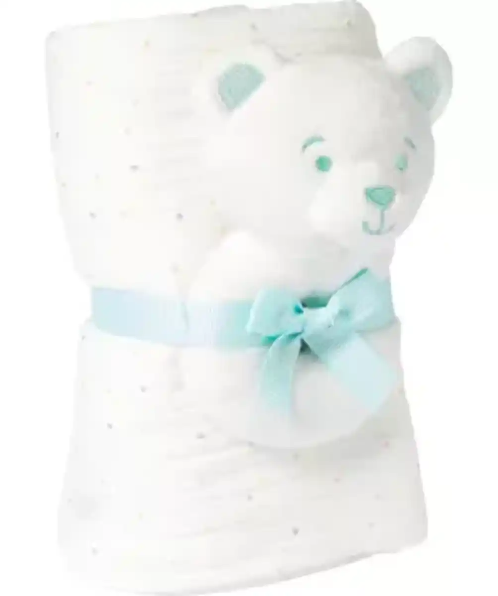 Bild 1 von Newborn Mullwindel + Rassel, weiß