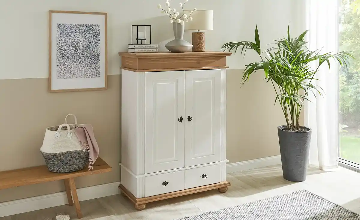 Bild 1 von Wäscheschrank Massivholz, 2-türig Fehmarn