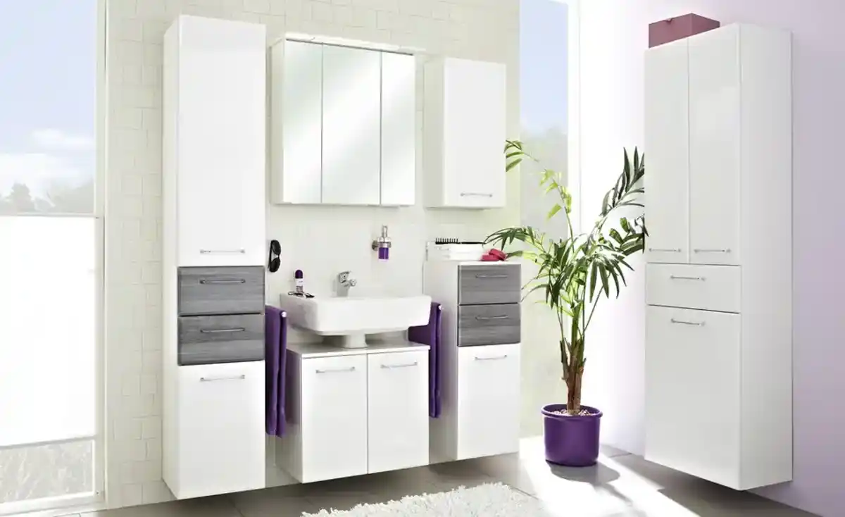 Bild 1 von smart Spiegelschrank  Onda ¦ weiß ¦ Maße (cm): B: 65 H: 70 T: 16.0 Schränke > Badschränke > Spiegelschränke - Möbel Kraft