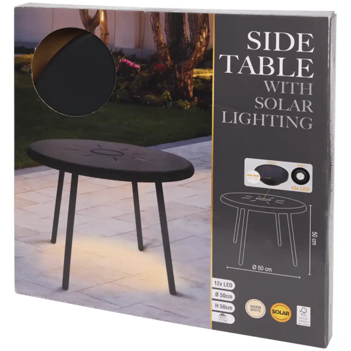 Bild 4 von Beistelltisch mit Solarbeleuchtung