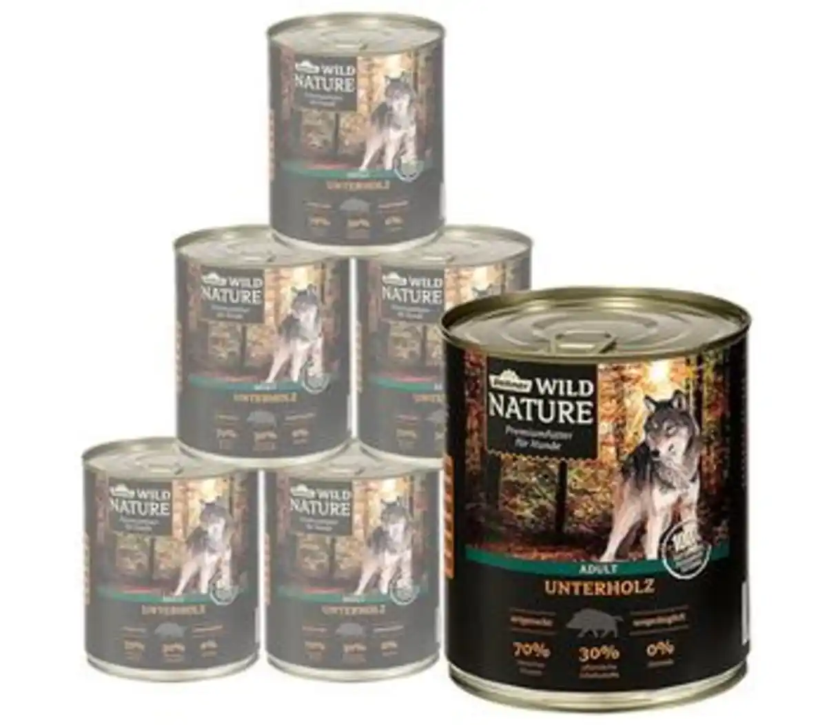 Bild 1 von Dehner Wild Nature Nassfutter für Hunde Unterholz Adult, 6 x 400 g/800 g