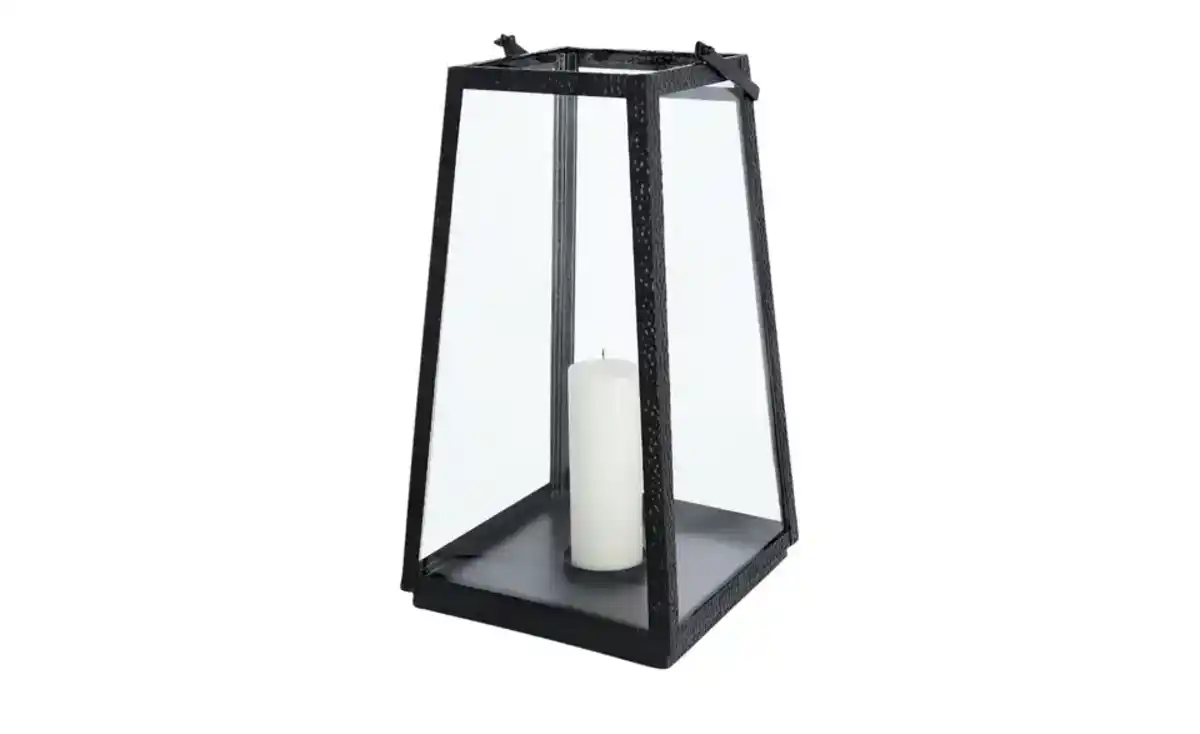 Bild 2 von Laterne   ¦ schwarz ¦ Eisen,Glas ¦ Maße (cm): B: 28 H: 52 T: 28.0 Dekoration > Laternen & Windlichter - Möbel Kraft