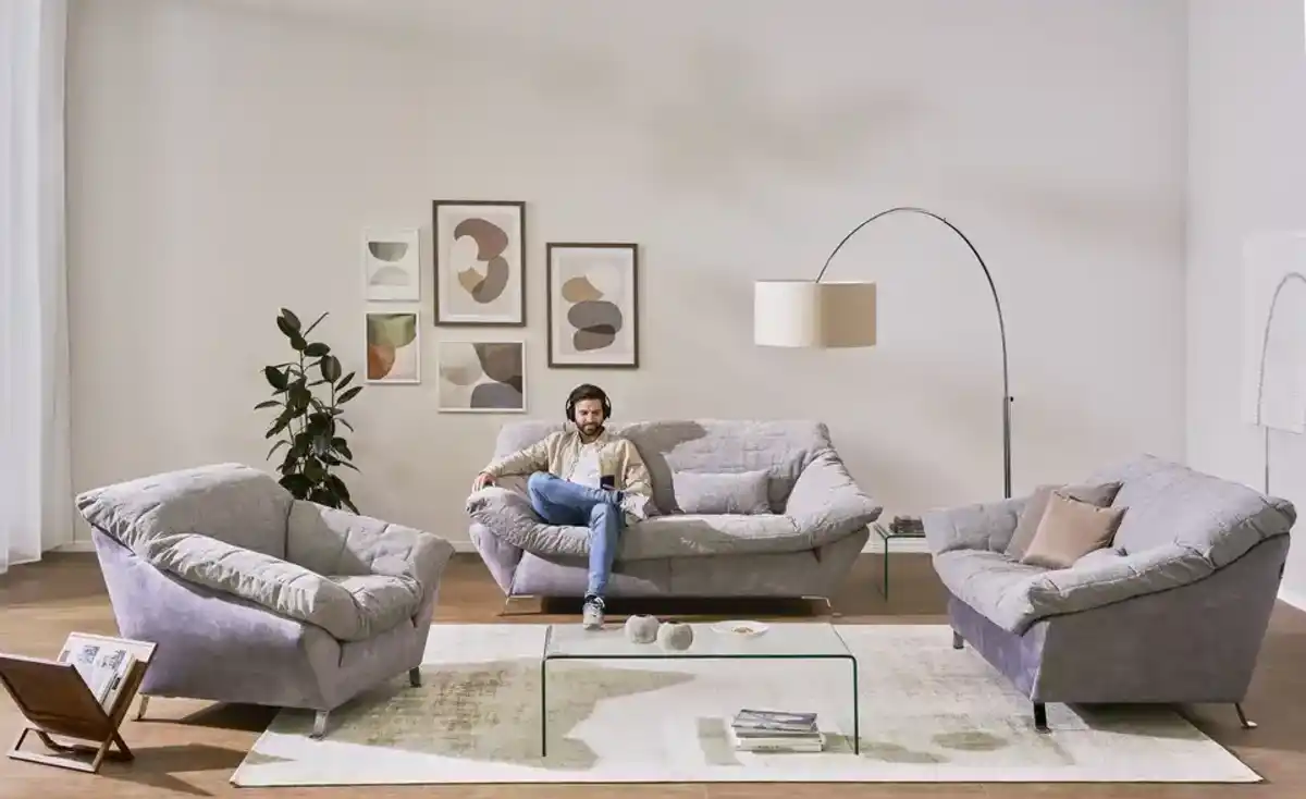 Bild 1 von Einzelsofa   ¦ grau ¦ Maße (cm): B: 202 H: 86 T: 105.0 Polstermöbel > Sofas > 3-Sitzer - Möbel Kraft