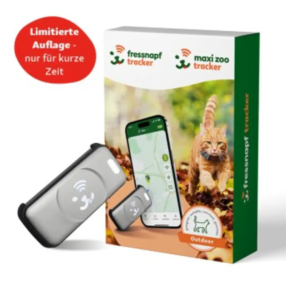 Bild 1 von Fressnapf GPS-Tracker für Katzen Happy light grey *limitierte Auflage