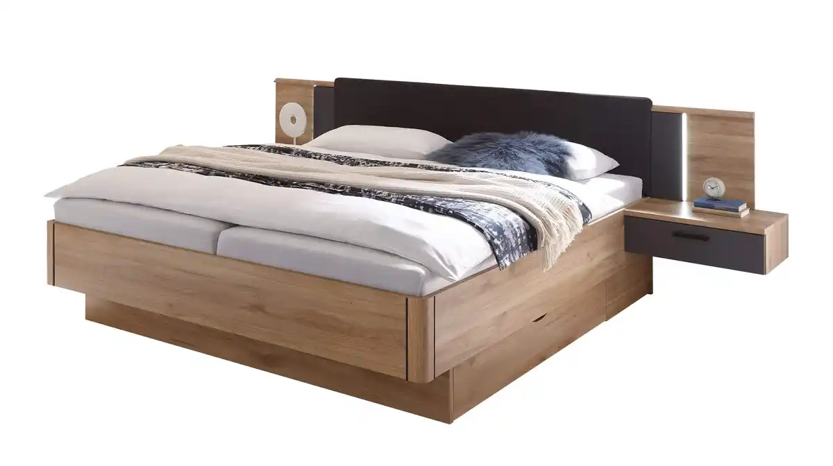 Bild 1 von Bettanlage 180 x 200 cm Eiche - graphit - ASCHAU