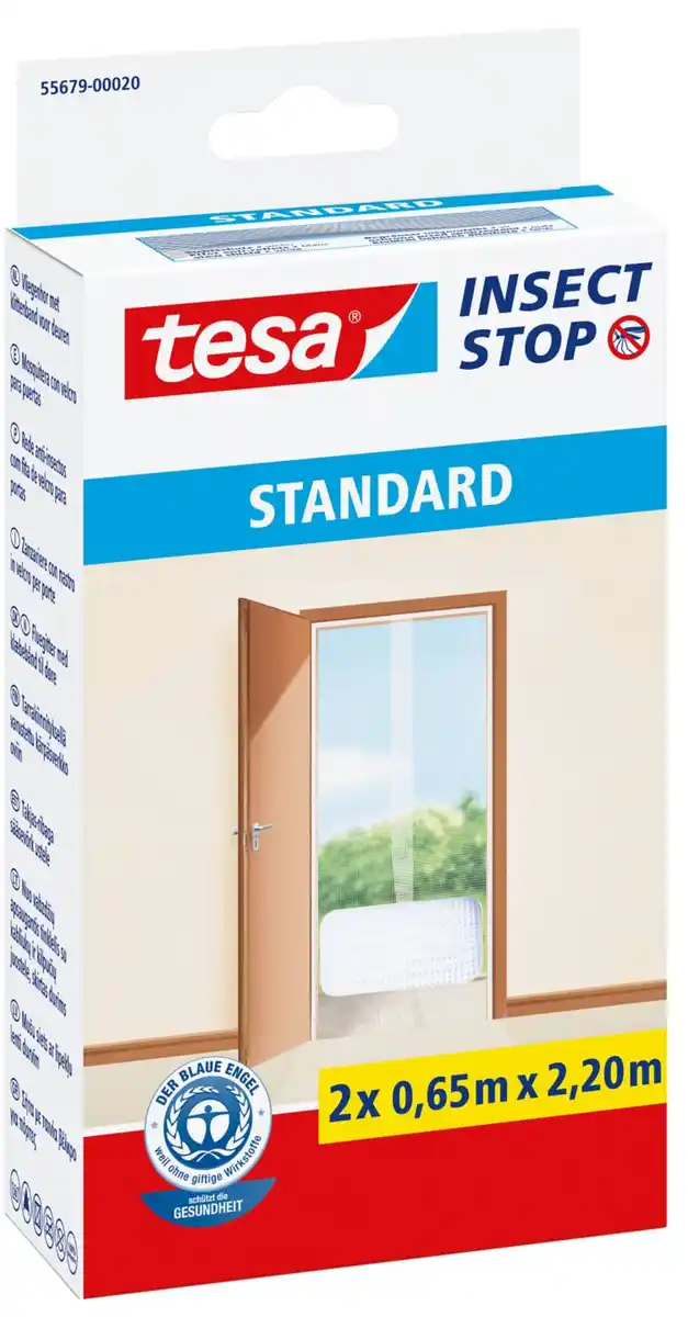 Bild 1 von TESA Fliegengitter für Türen 2 x ca. 0,65 x 2,2 m, 2-St.-Packg.